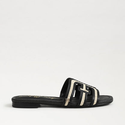 Black Linen Faux Raffia