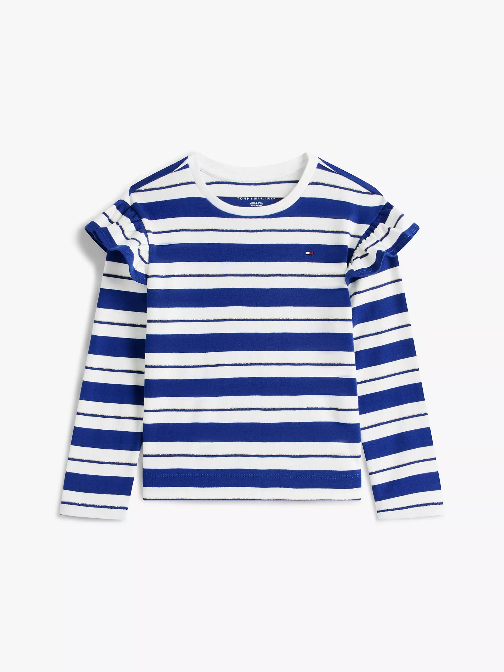 White / Blue Stripe
