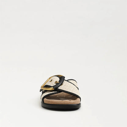 Linen/Black Faux Raffia