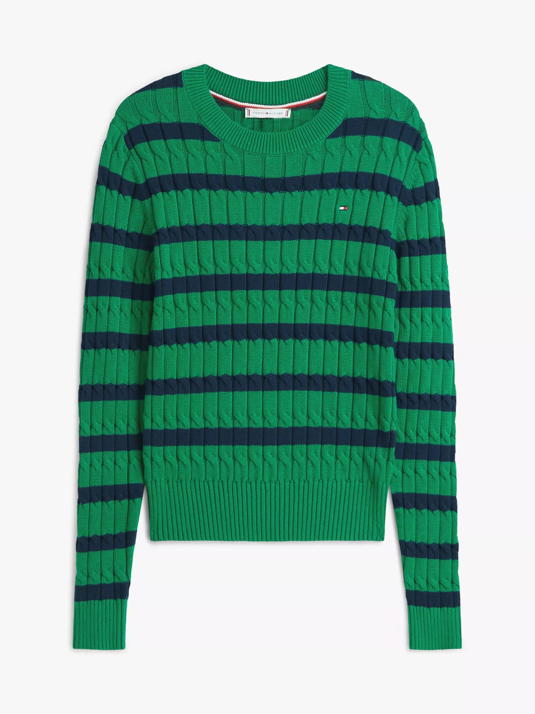 Nouveau Green / Navy Breton Stripe
