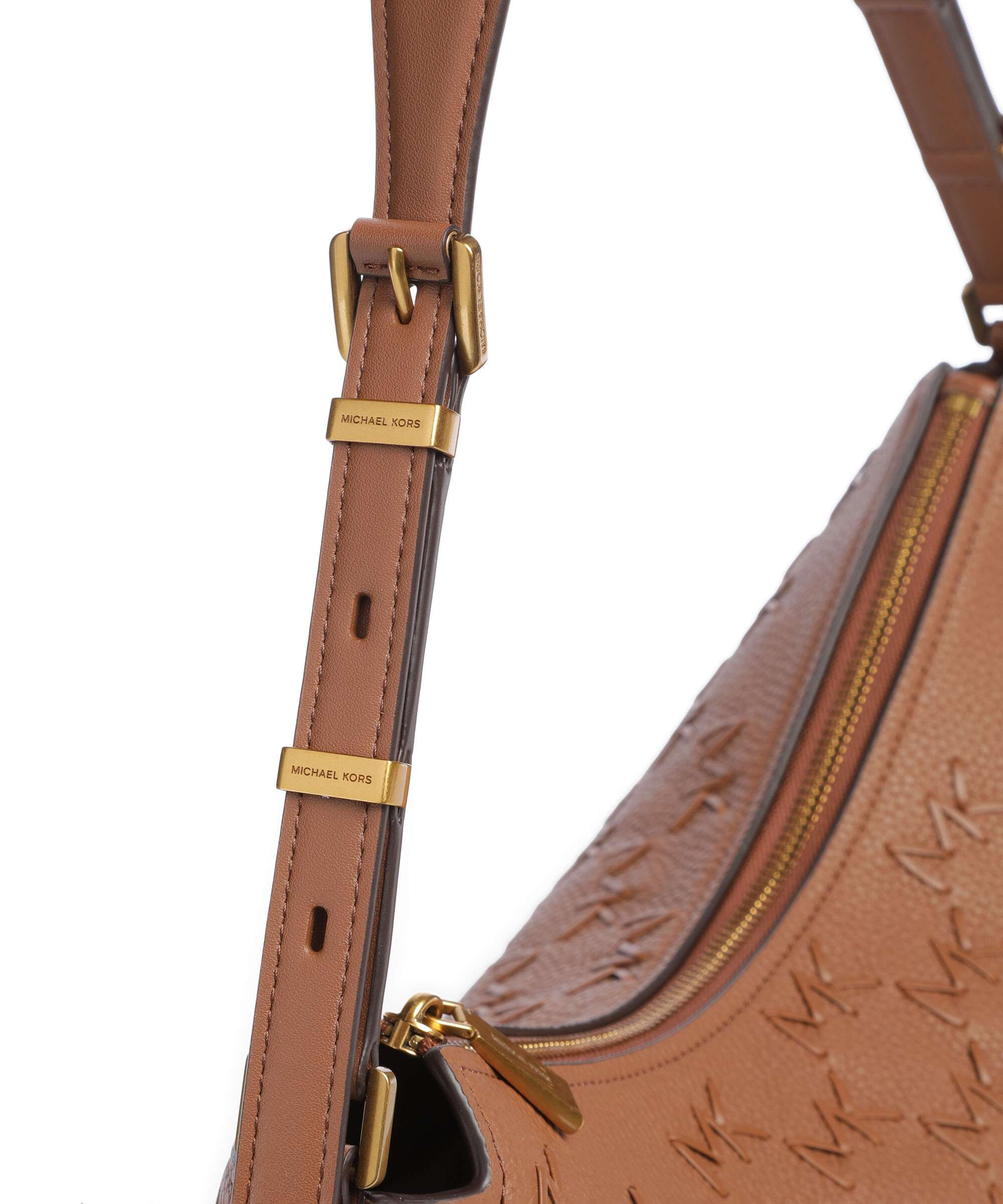 Nolita Medium Whipstitched Logo Leather Shoulder Bag