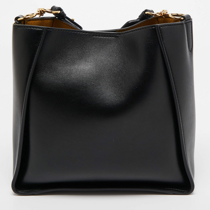 Stella McCartney Logo Perforated Bucket Bag - Black