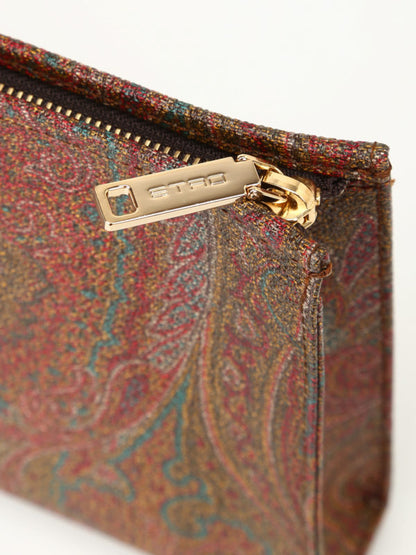 Paisley small zipped clutch