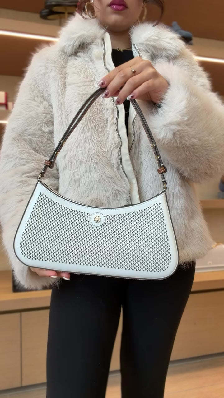 تحميل الفيديو: Emerson Perforated Color-Block Shoulder Bag