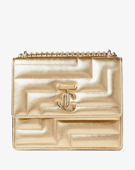 Avenue Quad Quilted Gold Shoulder Bag