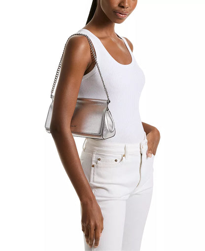 Carmine Small Leather East West Clutch