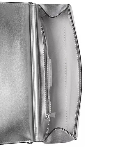 Carmine Small Leather East West Clutch
