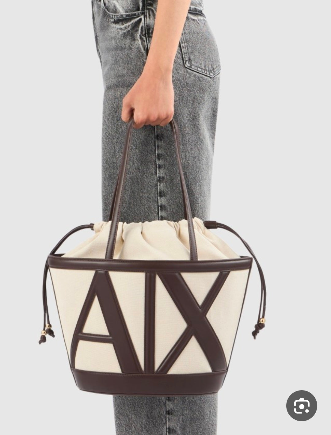 Armani Exchange Cut-Out AX Logo Tote Bag